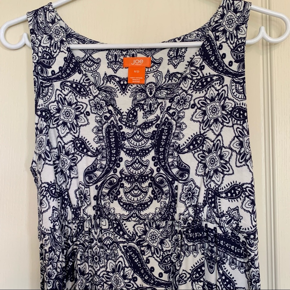 Joe Fresh White and Navy Floral Sundress